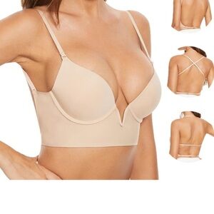 Low Back Plunge Bra 32DD